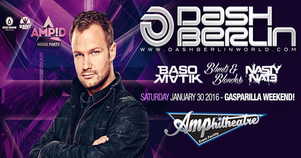 Dash Berlin Invades The Amphitheatre Gasparilla Weekend in Tampa